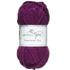 Garn Chunky Acrylic 50 g mørklilla