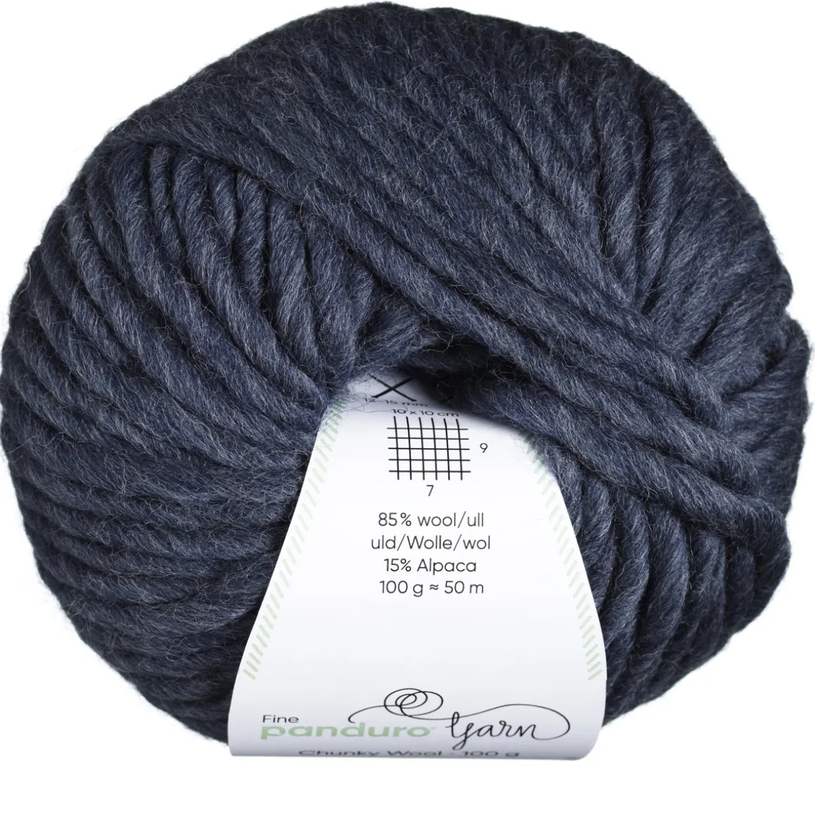 Garn Chunky Wool 100g jeansblå