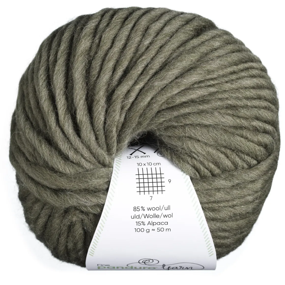 Garn Chunky Wool 100g støvgrøn