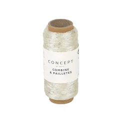 Garn Combine & Pailettes 25 g creme