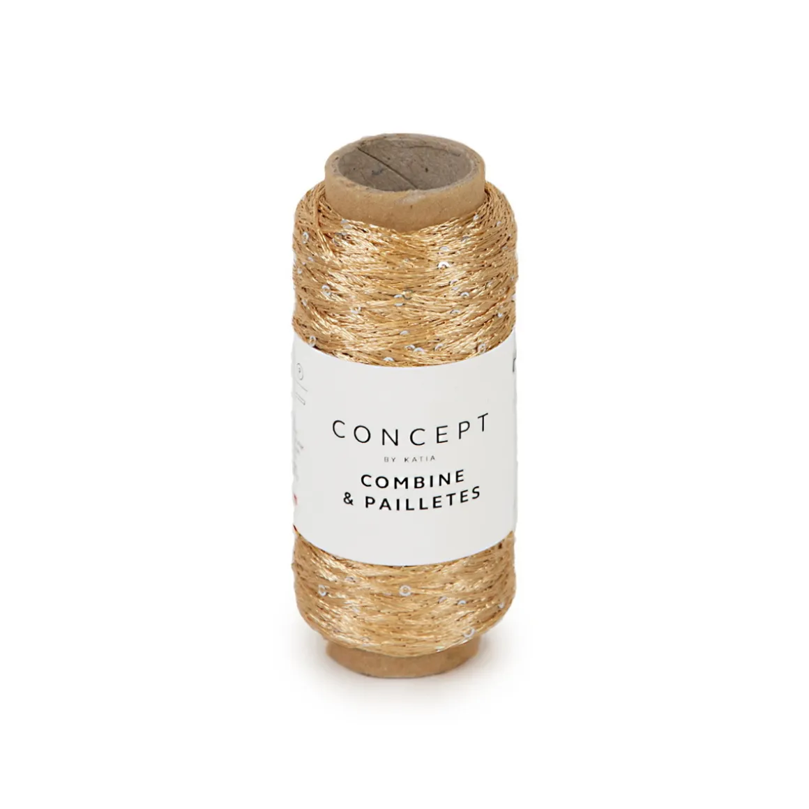 Garn Combine & Pailettes 25 g guld