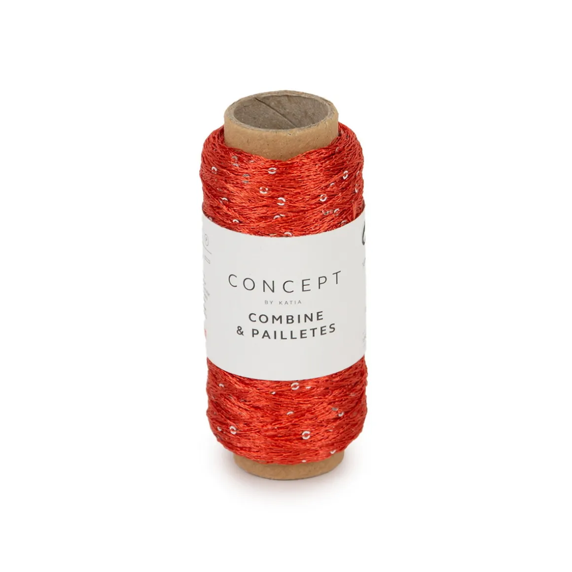 Garn Combine & Pailettes 25 g rød