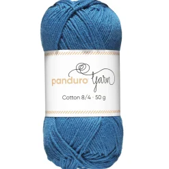 Garn Cotton 8/4 50 g blå