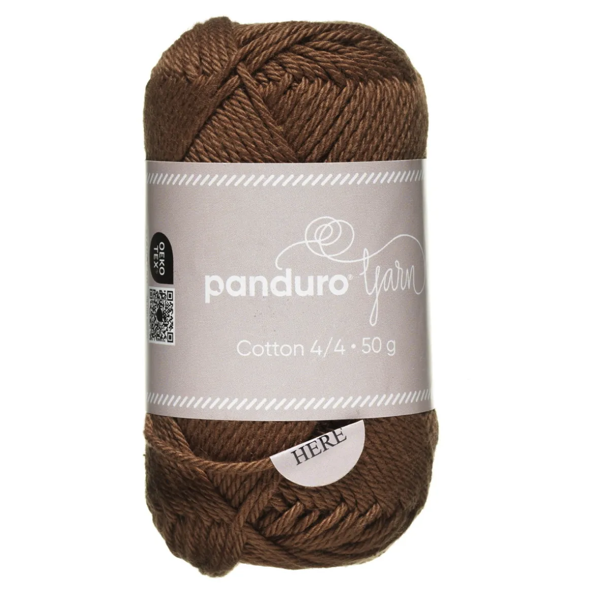 Garn Cotton 4/4 50 g brun