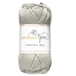 Garn Cotton 8/4 50 g grå