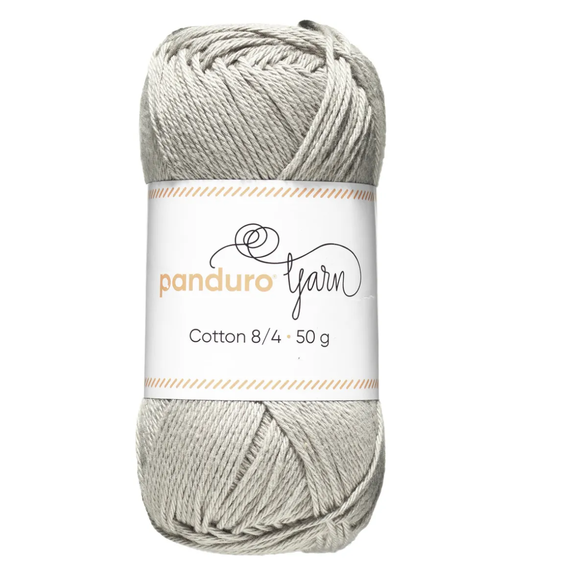 Garn Cotton 8/4 50 g grå
