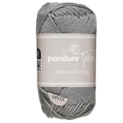 Garn Cotton 4/4 50 g grå