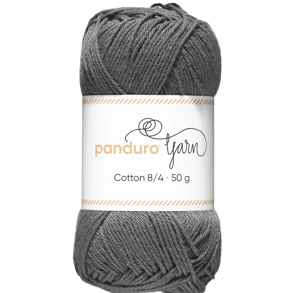 Garn Cotton 8/4 50 g mørkegrå