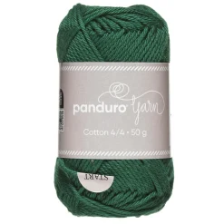 Garn Cotton 4/4 50 g mørkegrøn