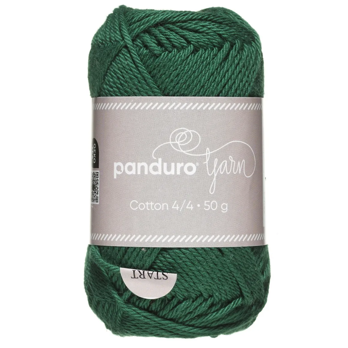 Garn Cotton 4/4 50 g mørkegrøn