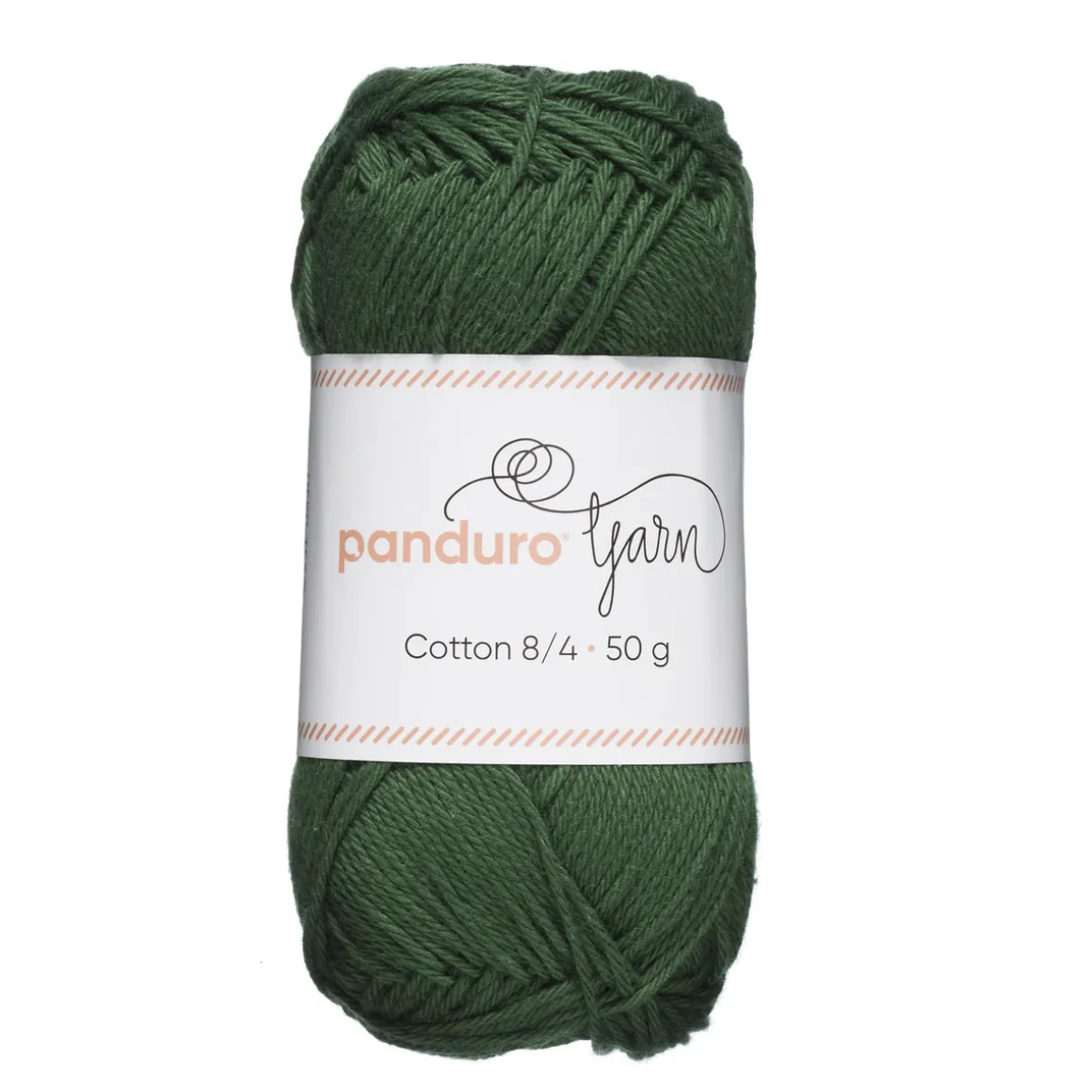 Garn Cotton 8/4 50 g mørkegrøn