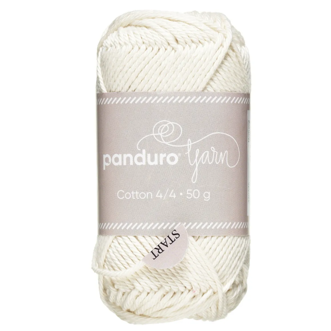 Garn Cotton 4/4 50 g naturhvid