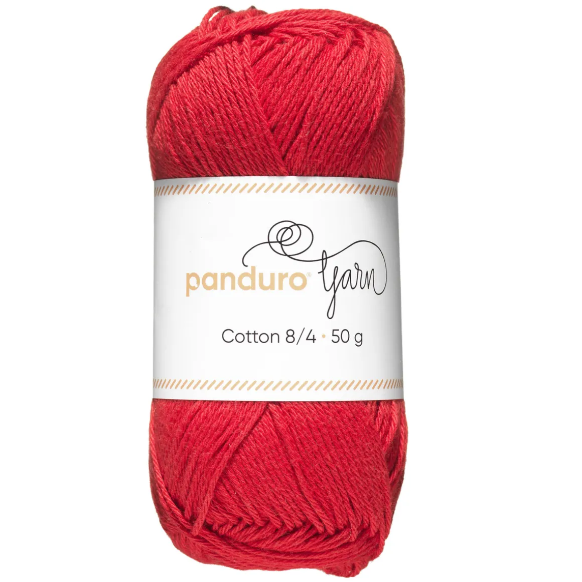 Garn Cotton 8/4 50 g rød