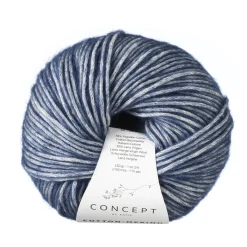 Garn Cotton Merino 50g blå 115