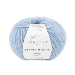 Garn Cotton Merino 50g lyseblå 131