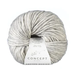 Garn Cotton Merino 50g lysegrå 106