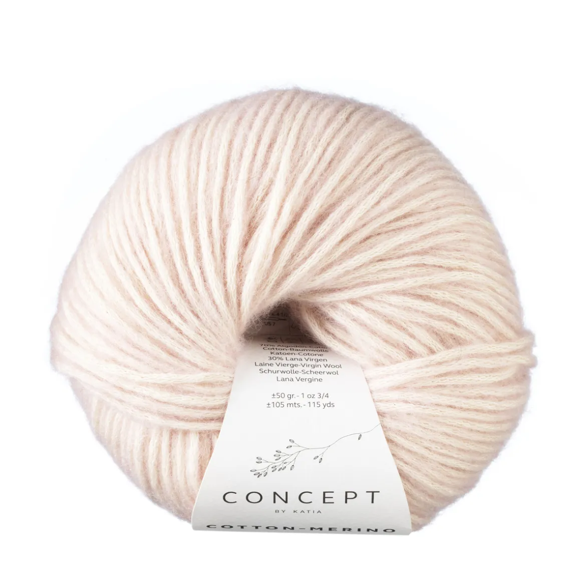 Garn Cotton Merino 50g lys rosa 103