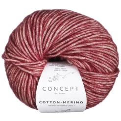 Garn Cotton Merino 50g rød 125