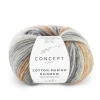 Garn Cotton Merino rainbow 50g grå