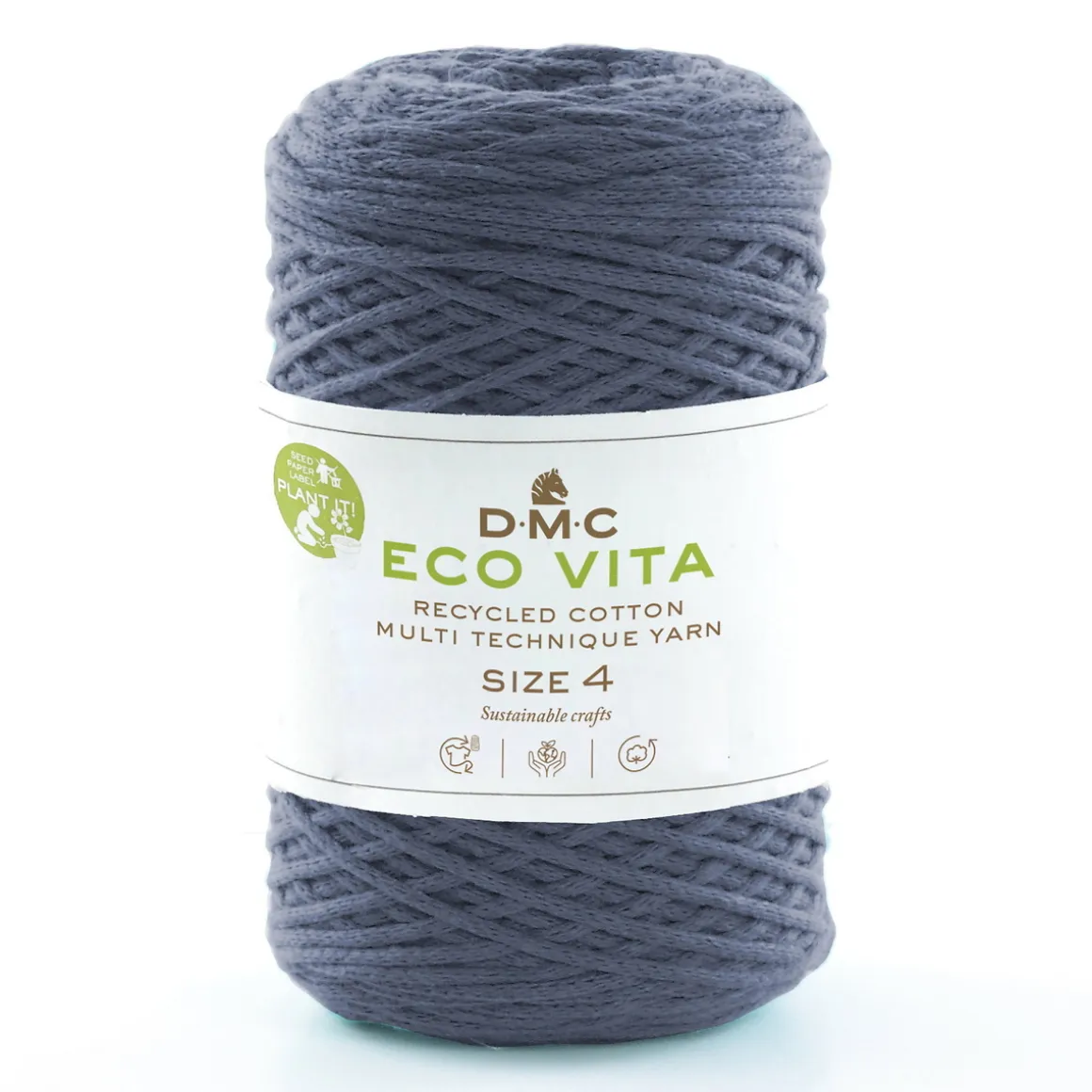 Garn DMC Eco Vita 4 250 g – jeansblå 077