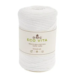 Garn DMC Eco Vita Tape Yarn båndgarn 250 g hvid