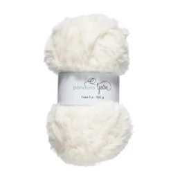 Garn Faux Fur hvid 100 g