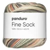 Garn Fine Sock 100 g grønne og beige nuancer