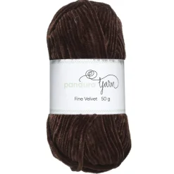 Garn Fine Velvet 50 g brun – fløjlsblødt og himmelsk blødt garn