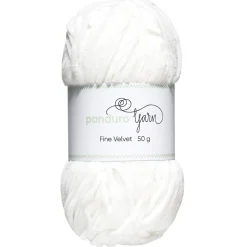 Garn Fine Velvet 50 g hvid – fløjlsblødt og himmelsk blødt garn