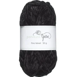 Garn Fine Velvet 50 g sort – fløjlsblødt og himmelsk blødt garn