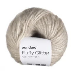 Garn Fluffy Glitter 50 g beige