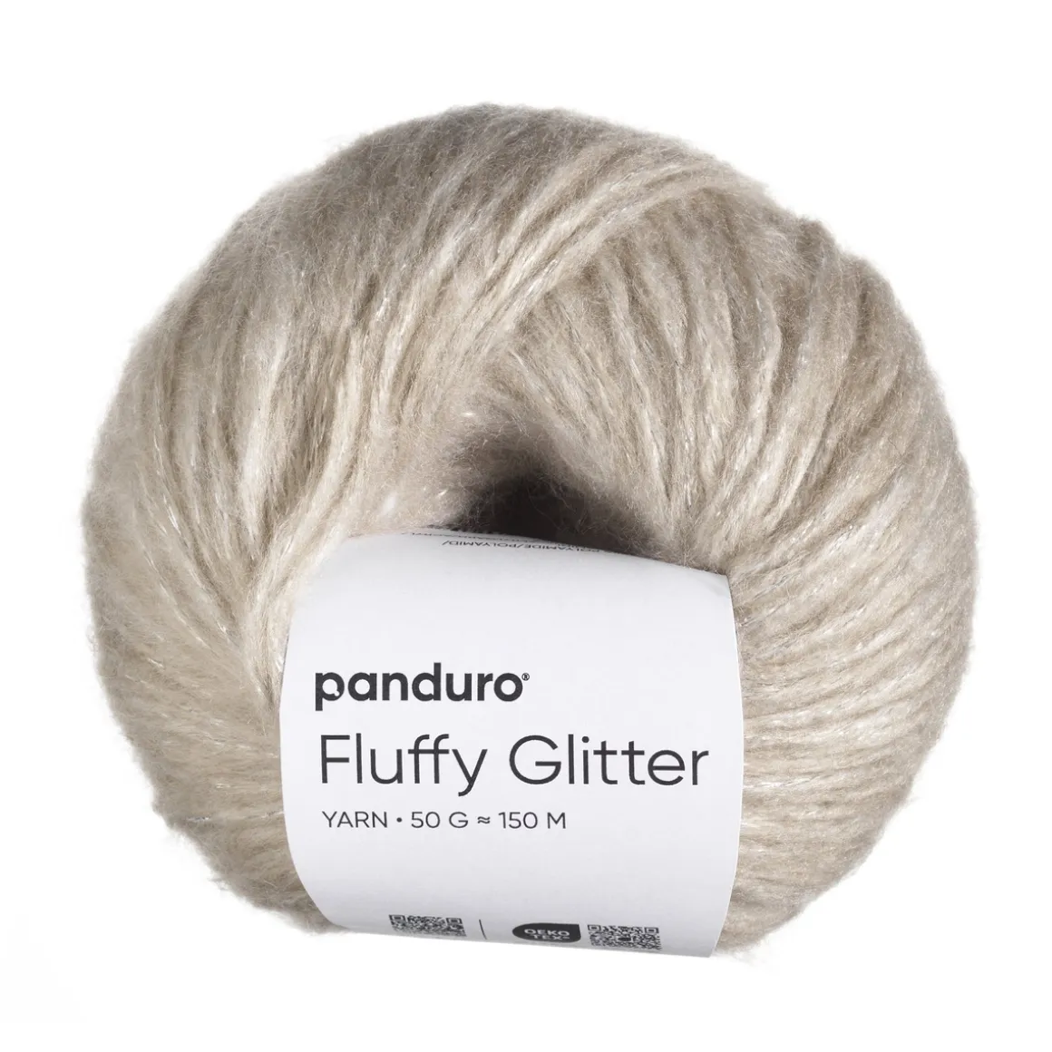 Garn Fluffy Glitter 50 g beige