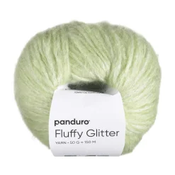 Garn Fluffy Glitter 50 g grøn