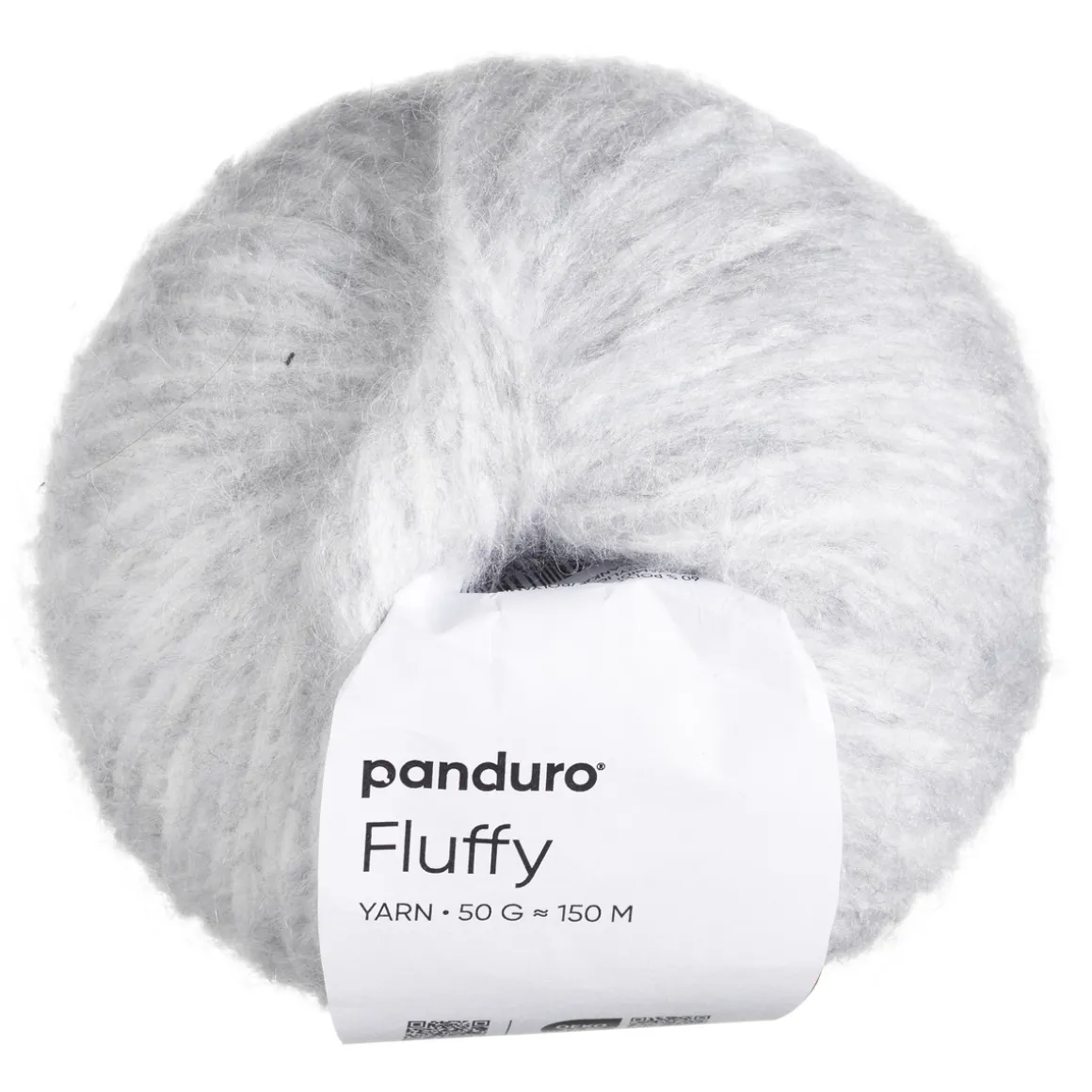 Garn Fluffy 50 g lysegrå