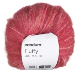 Garn Fluffy 50 g mørk rosa