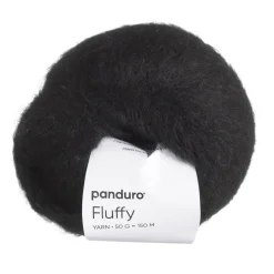 Garn Fluffy 50 g sort