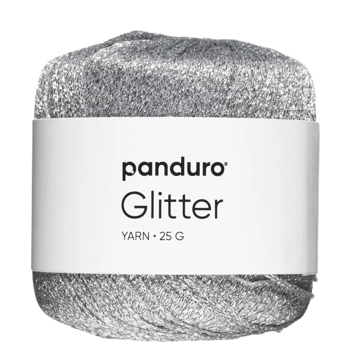 Garn glitter 25g sølv