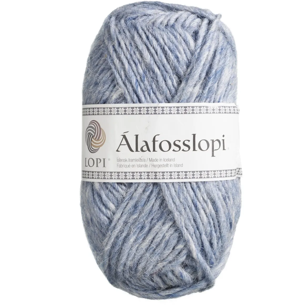 Garn Istex Alafosslopi 100 g lyseblå – 0008 Light denim heather