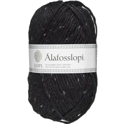 Garn Istex Alafosslopi 100 g sortmeleret – 9975 Black tweed