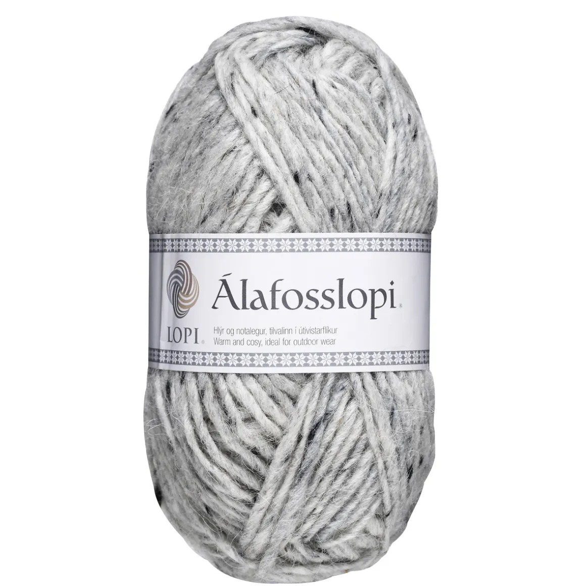 Garn Istex Alafosslopi 100 g tweed – 9974 Light grey tweed