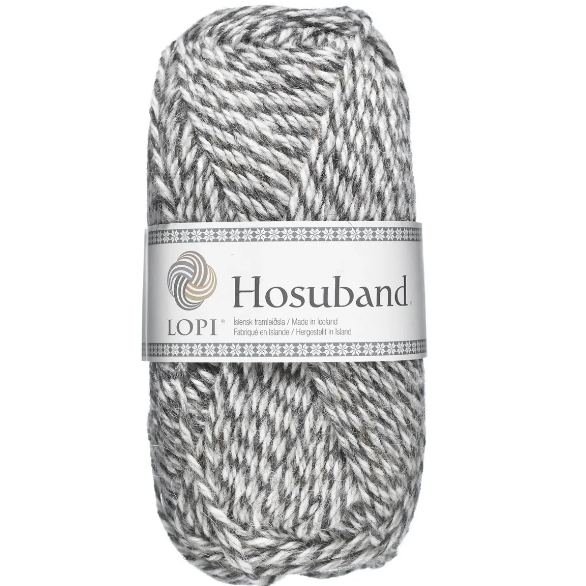 Garn Istex Hosuband 100 g hvid/grå – Grey-white 0224