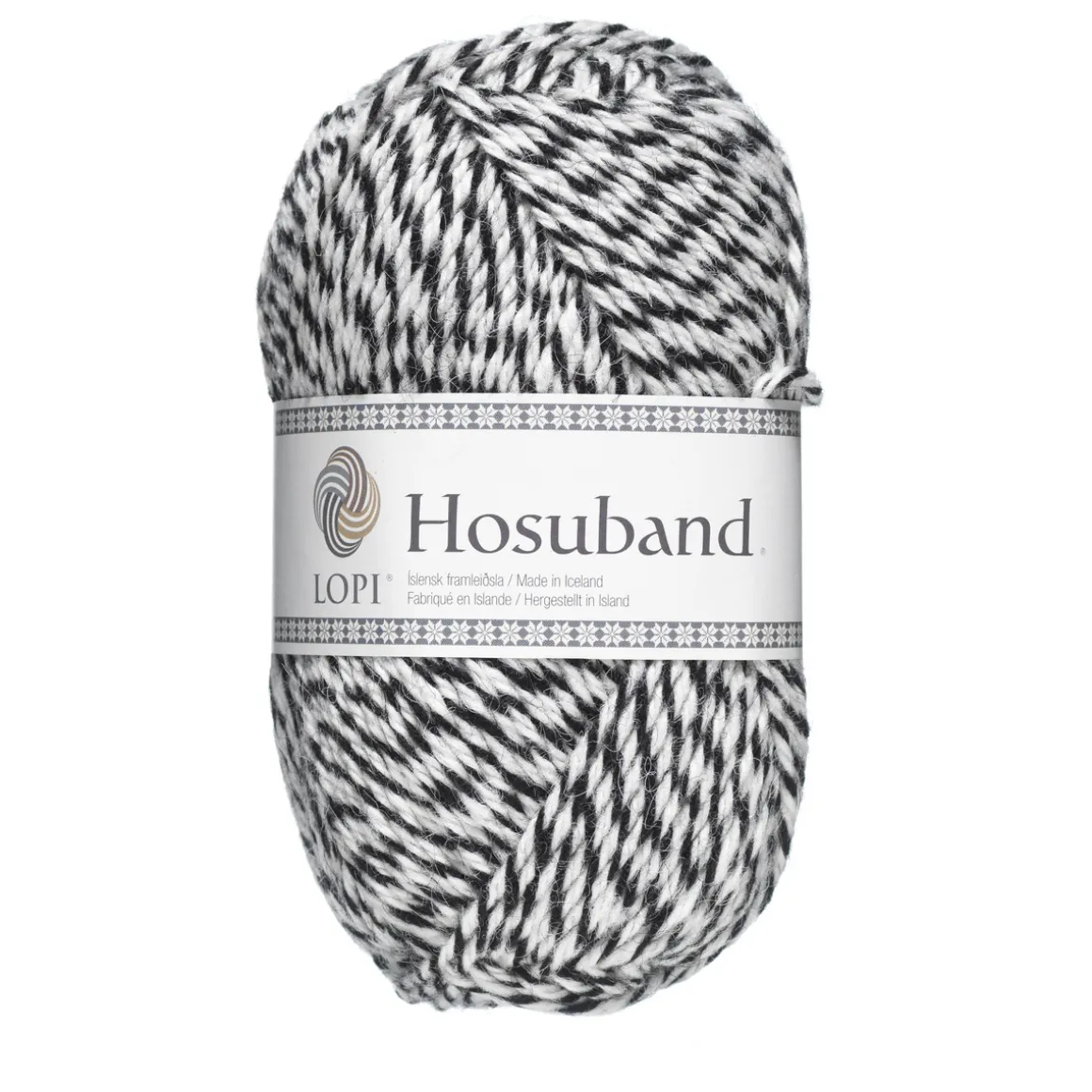 Garn Istex Hosuband 100 g hvid/sort – White-black 0000