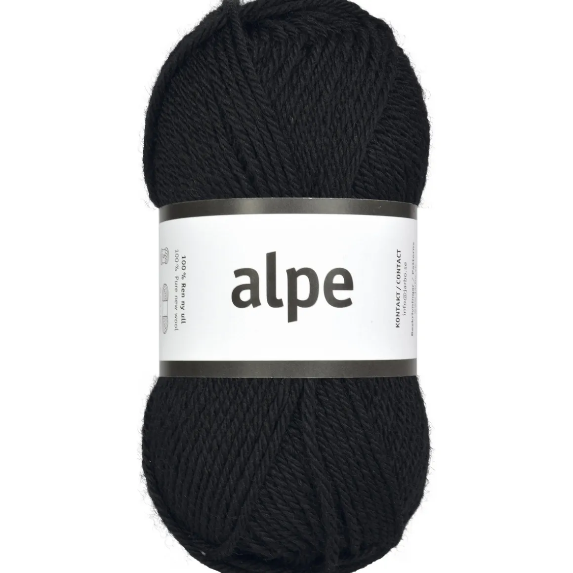 Garn Järbo Alpe 50 g sort – 36118 Black