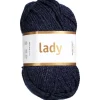 Garn Järbo Lady 50 g jeansblå – 44229 Denim melangé