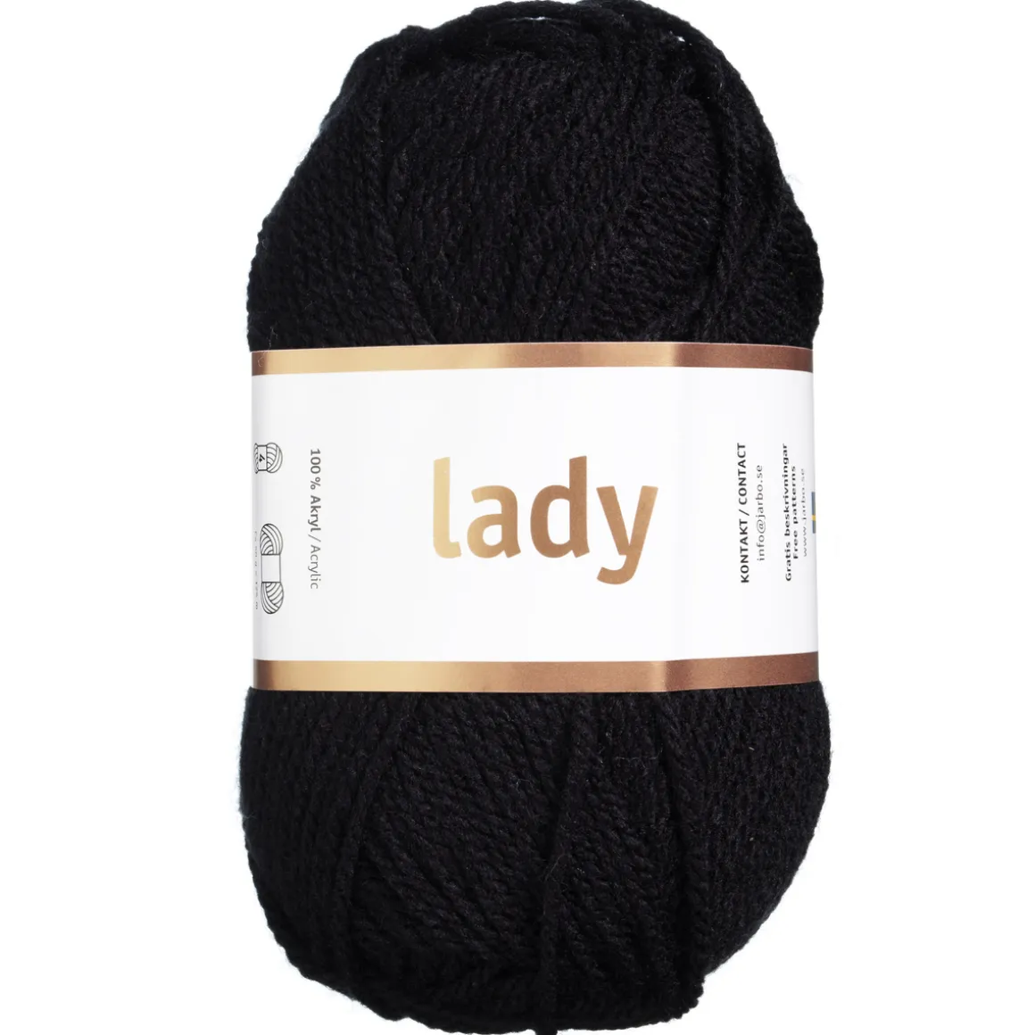 Garn Järbo Lady 50 g sort – 44201 Black