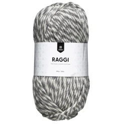 Garn Järbo Raggi 100 g grå/hvid – Graystone mouliné 1515