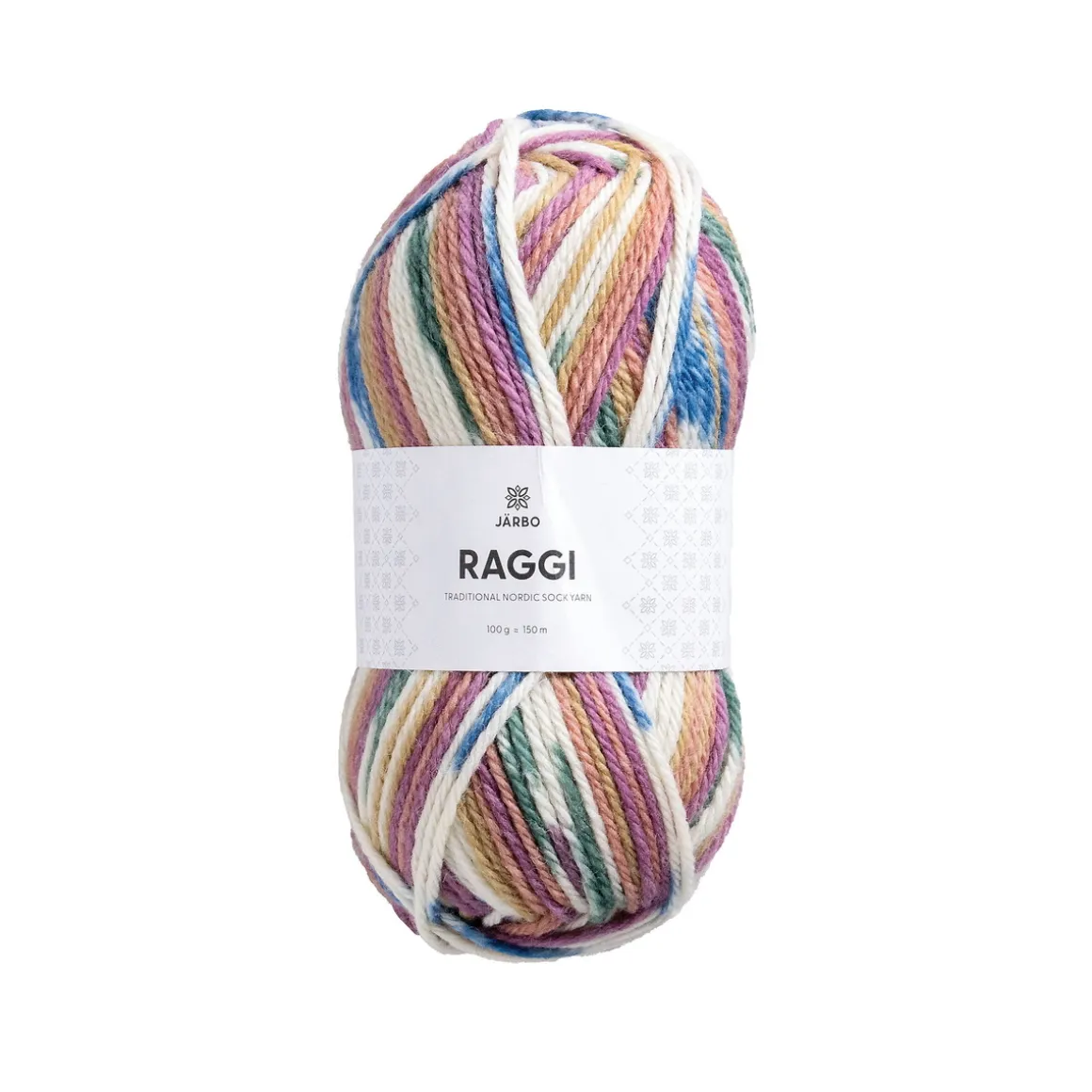 Garn Järbo Raggi 100g lys pastel – Ferris wheel 15257
