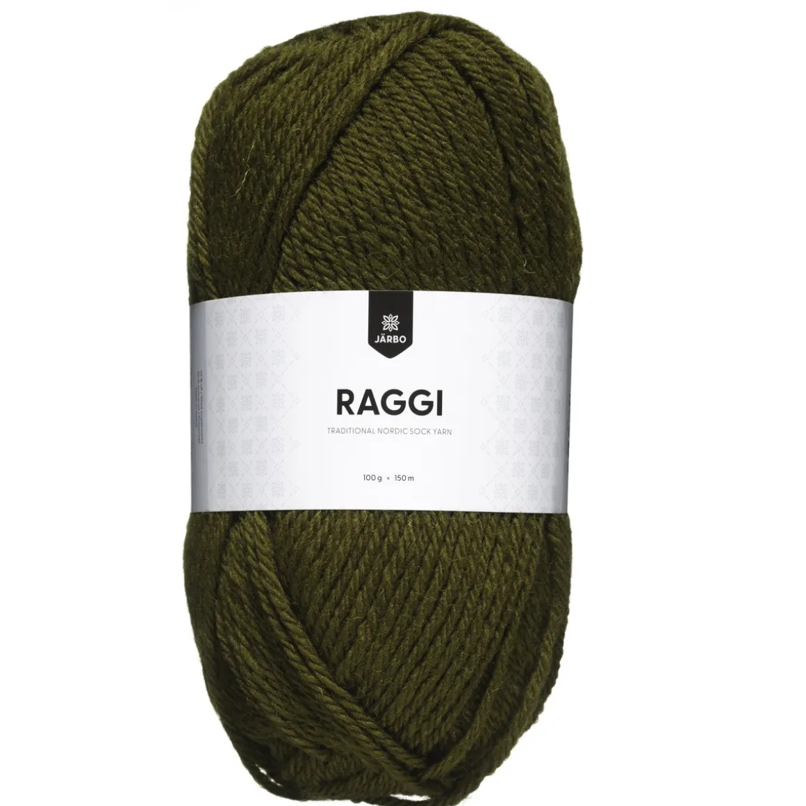 Garn Järbo Raggi 100 g olivengrøn – Olive green 15124
