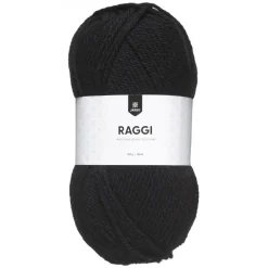 Garn Järbo Raggi 100 g sort – Charcoal black 1558