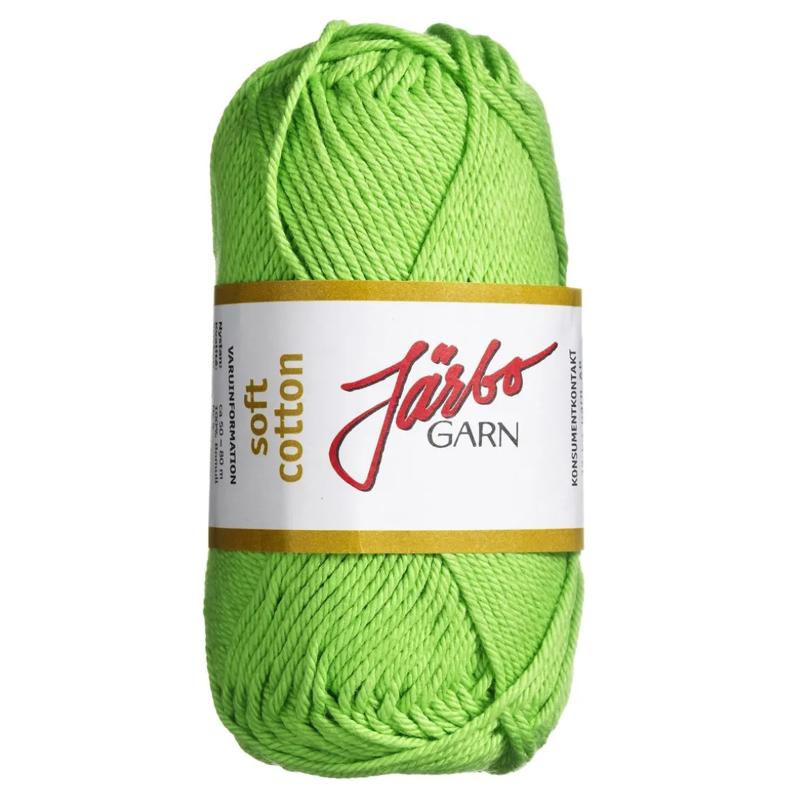 Garn Järbo Soft Cotton 50 g lysegrøn – 8847 Lime